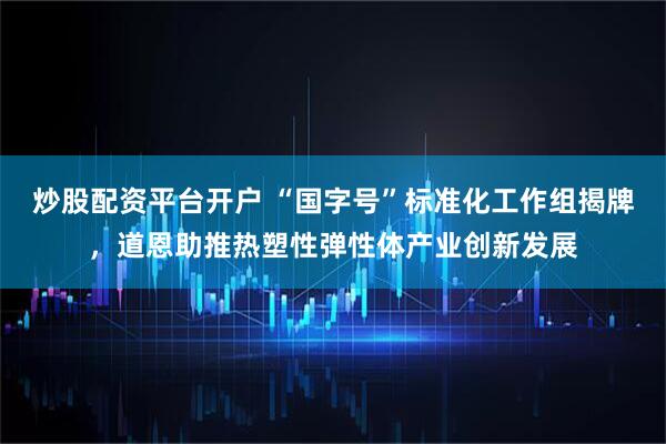 炒股配资平台开户 “国字号”标准化工作组揭牌，道恩助推热塑性弹性体产业创新发展